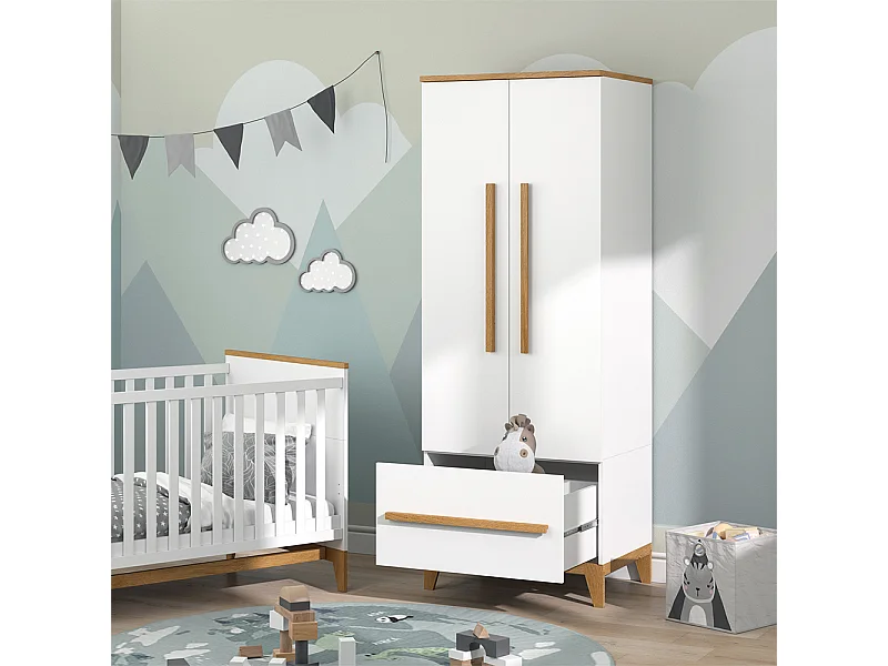 Armoire pour enfants blanc 70x53.4x186.8 malia