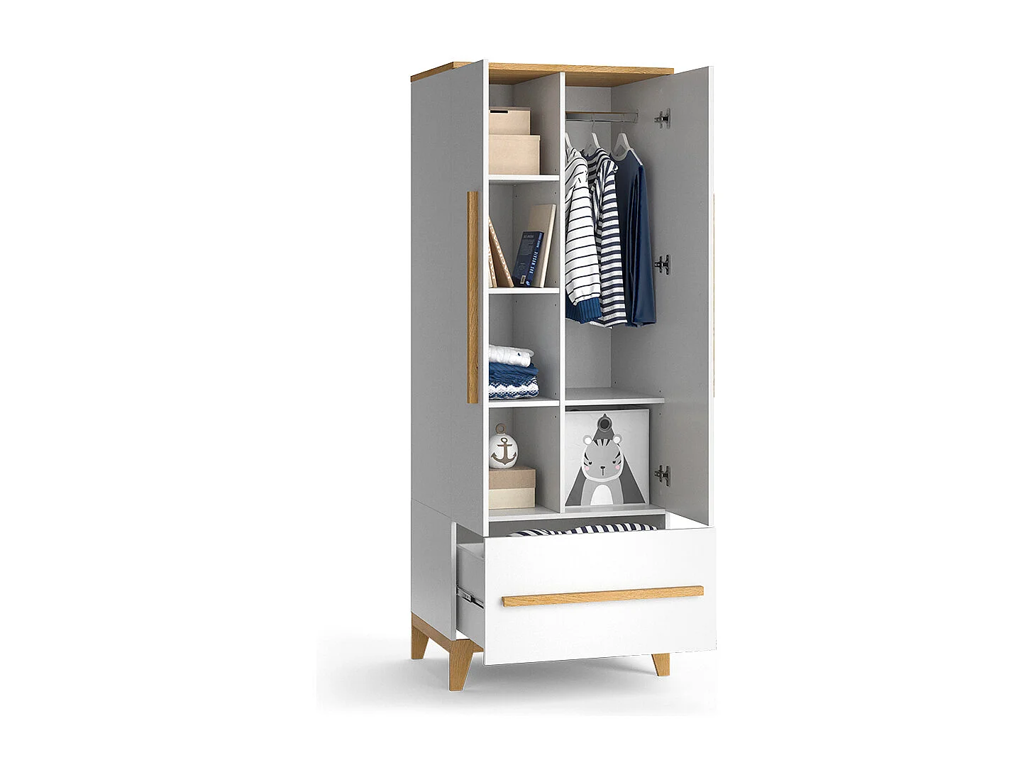 Armoire pour enfants blanc 70x53.4x186.8 malia