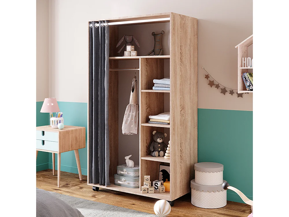 Armadio multifunzione sonoma 100x50x168 doros