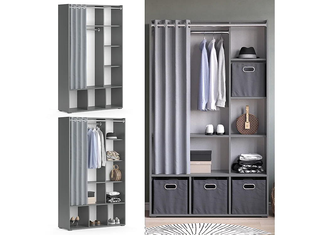 Armoire gris 38x105.8x178.1 luigi