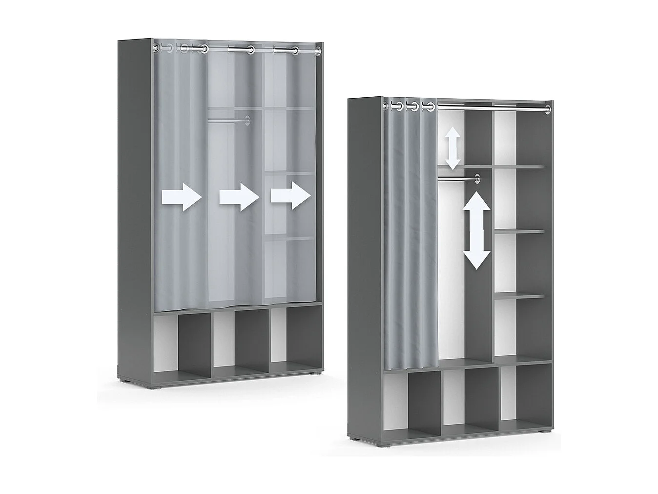 Armoire gris 38x105.8x178.1 luigi