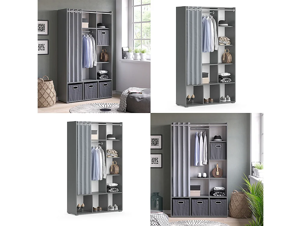 Armoire gris 38x105.8x178.1 luigi