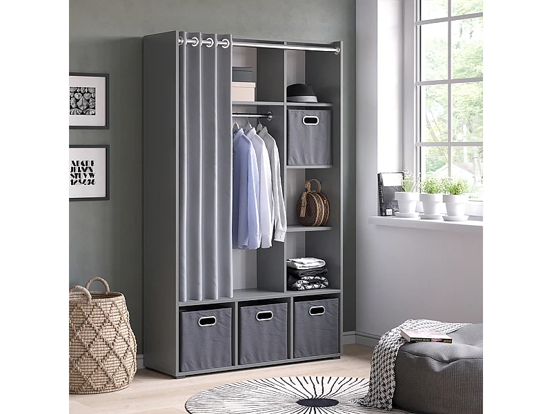 Armoire gris 38x105.8x178.1 luigi
