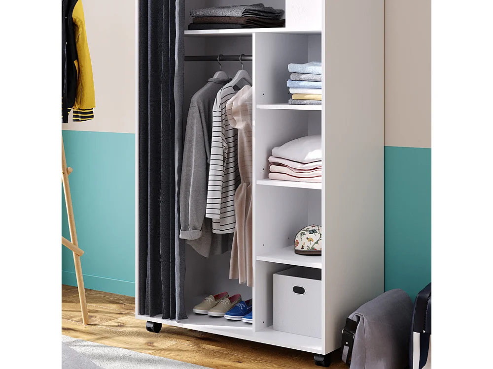 Armoire blanc 100x50x168 doros