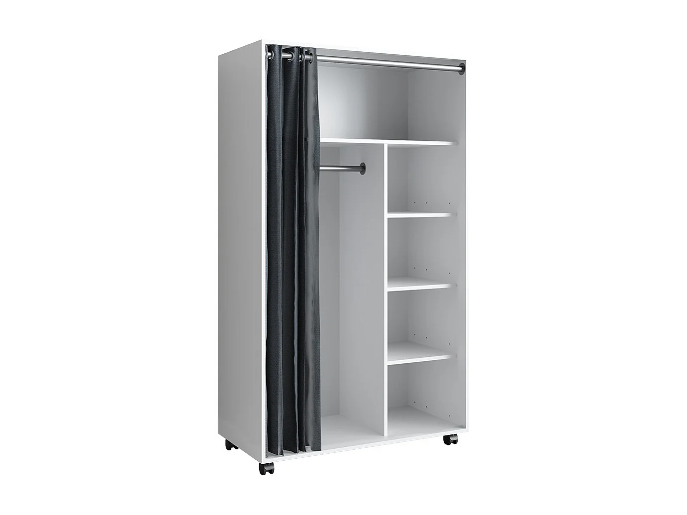 Tøjskab hvid 100x50x168 doros