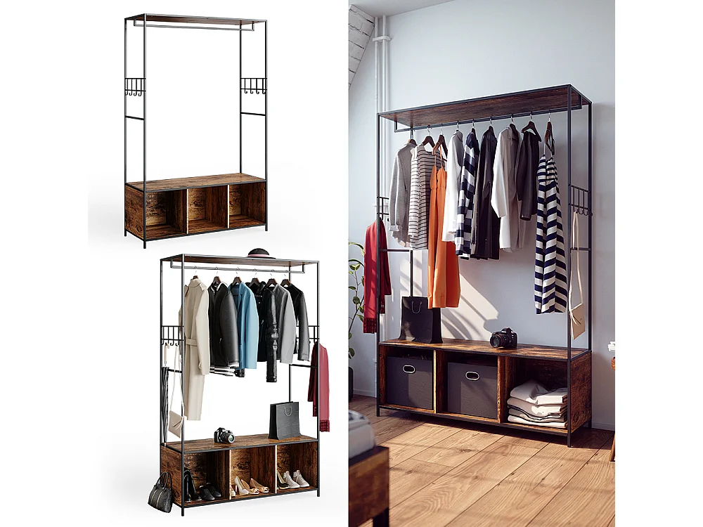 Armoire chêne rustique 119.5x44x189 fyrk