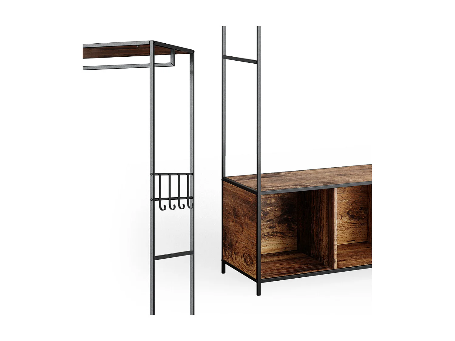 Armoire chêne rustique 119.5x44x189 fyrk