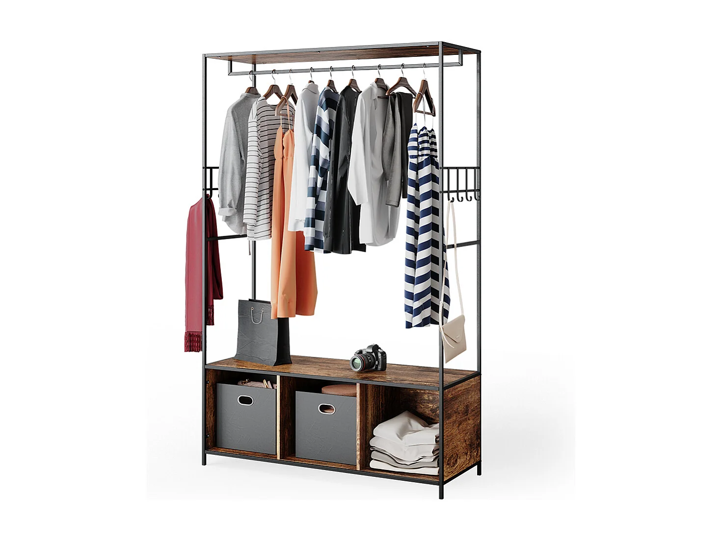 Armoire chêne rustique 119.5x44x189 fyrk