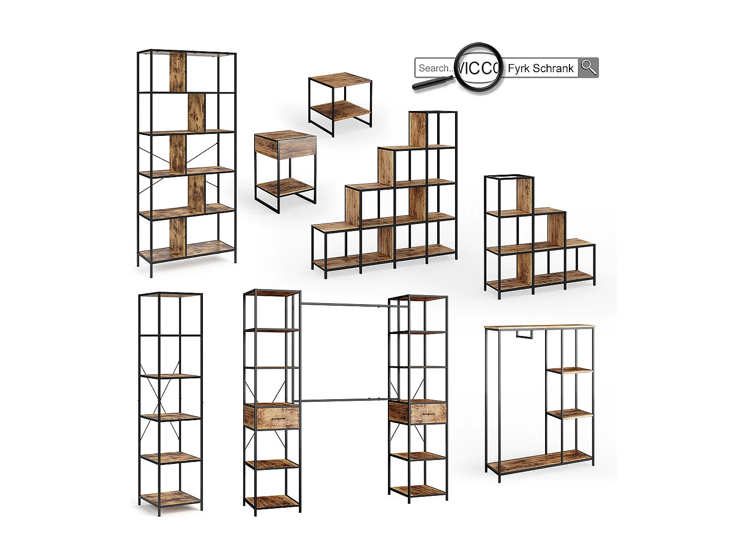 Armoire chêne rustique 119.5x44x189 fyrk