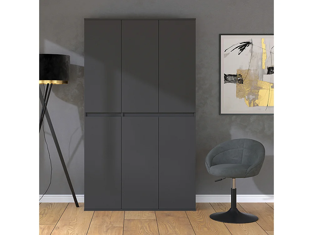 Armoire à vêtements anthracite 111x40x191.5 claus