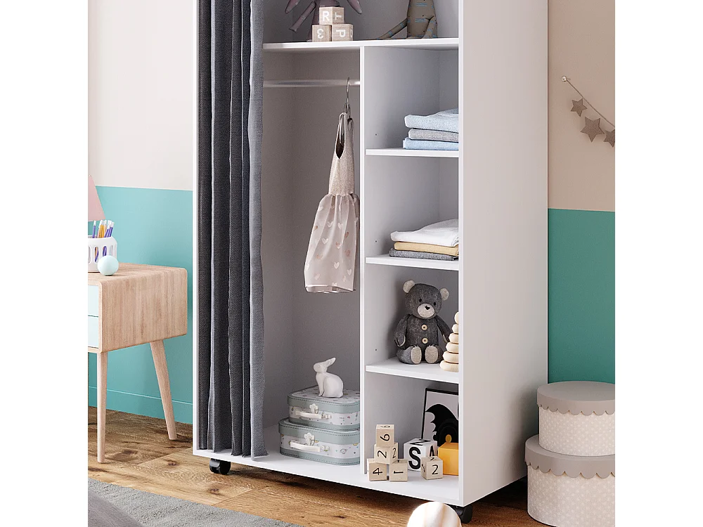 Armoire blanc 100x50x168 doros