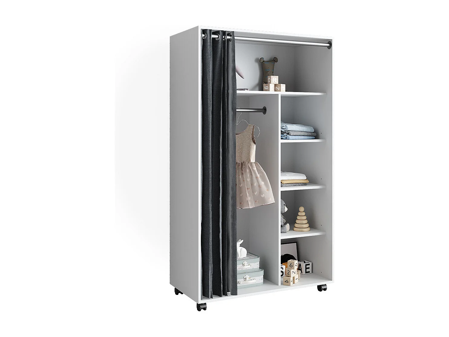 Armoire blanc 100x50x168 doros