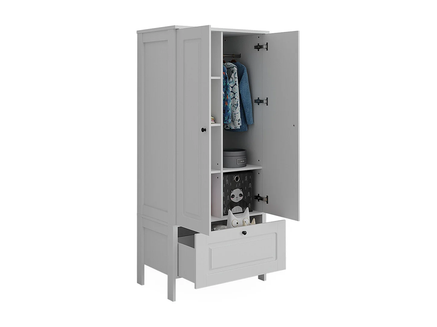 Armoire pour enfants blanc 83.3x53.4x187 ajaton