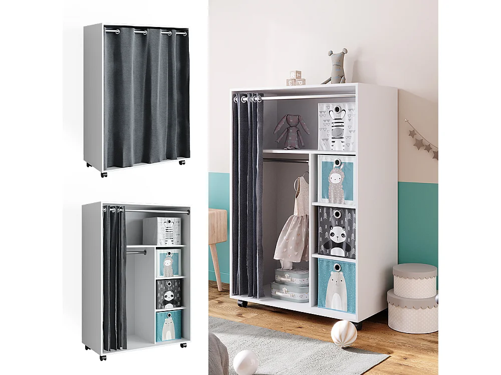 Kleiderschrank weiß 100x50x146.6 doros