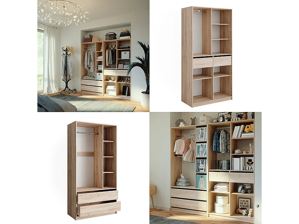Armoire à vêtements sonoma 200x50x200 elmo