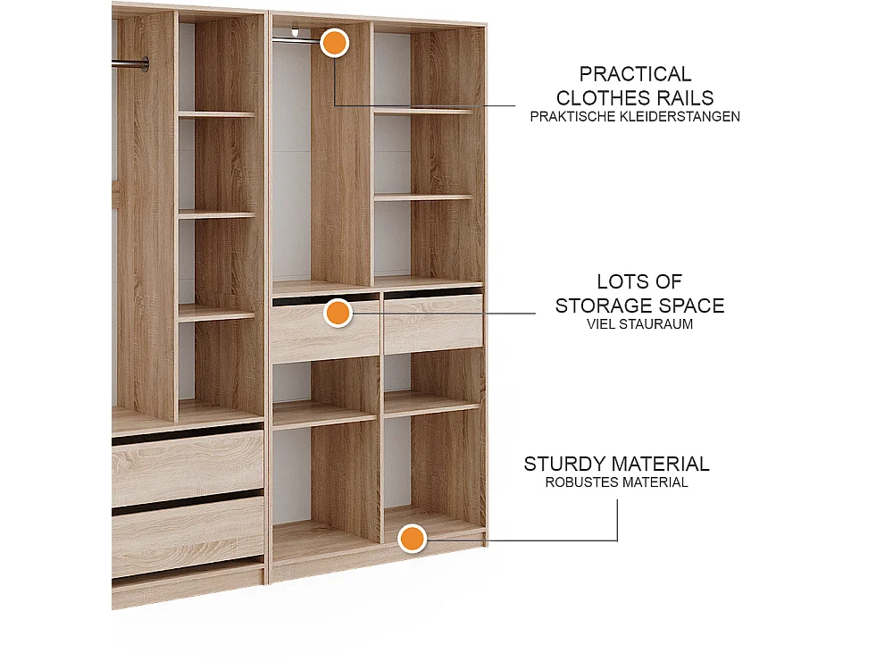 Armoire à vêtements sonoma 200x50x200 elmo