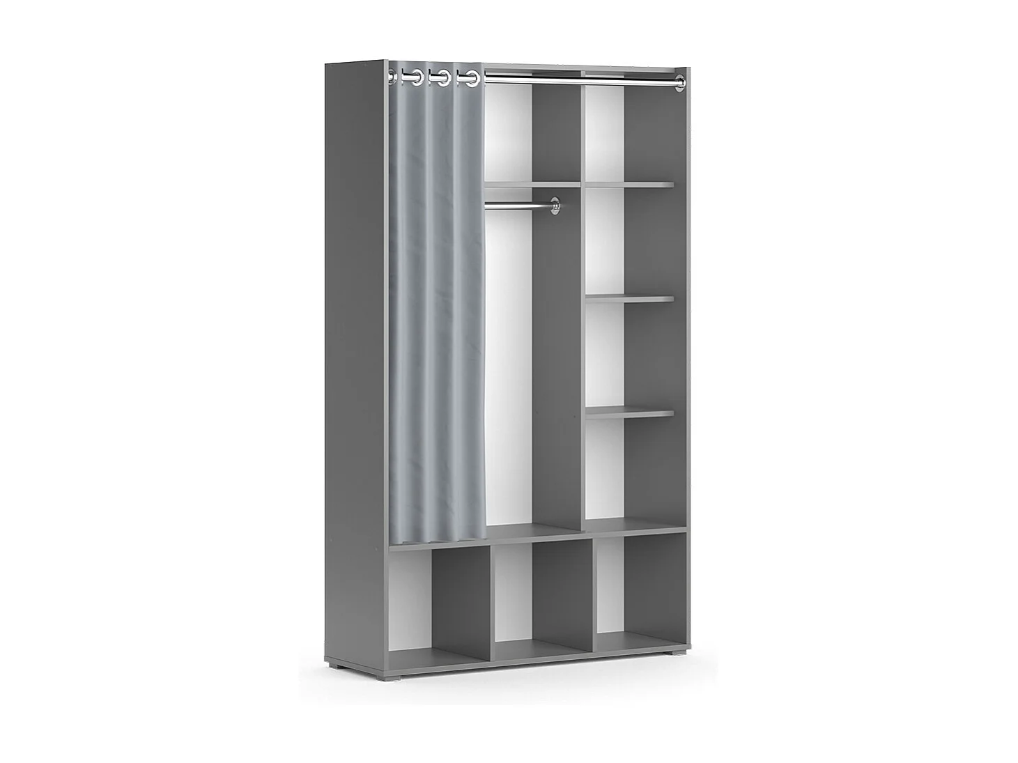 Armoire pour enfants gris 105.8x38x178.1 luigi