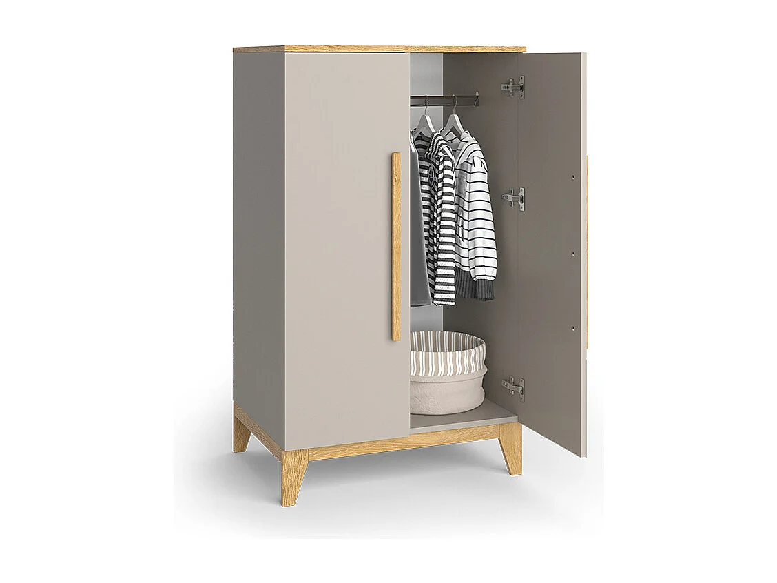 Armoire pour enfants chêne cachemire 70x53.4x120 malia