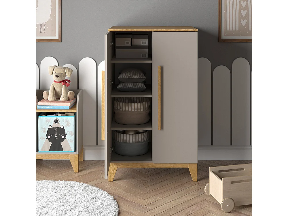 Armoire pour enfants chêne cachemire 70x53.4x120 malia