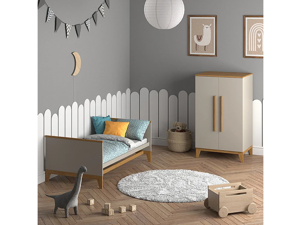 Armoire pour enfants chêne cachemire 70x53.4x120 malia