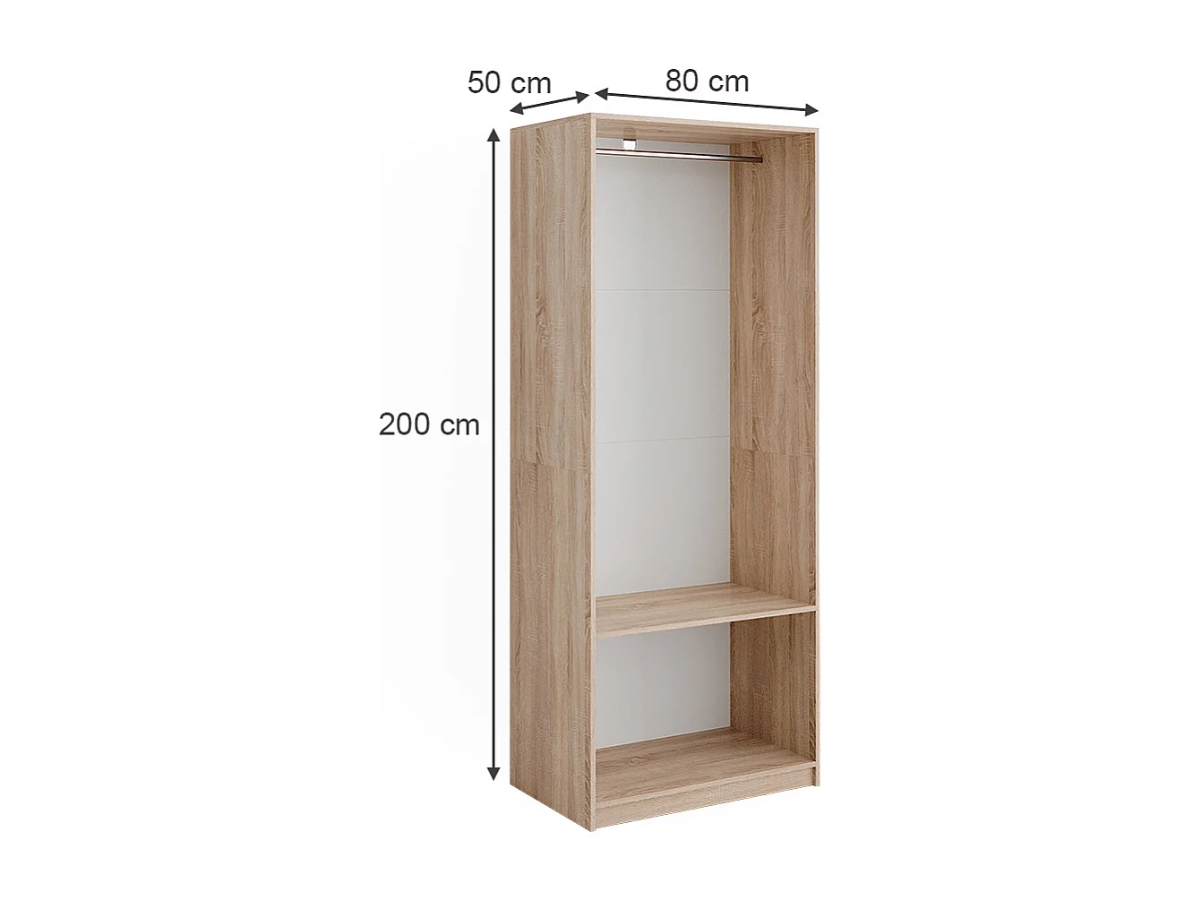 Armario sonoma 80x50x200 elmo