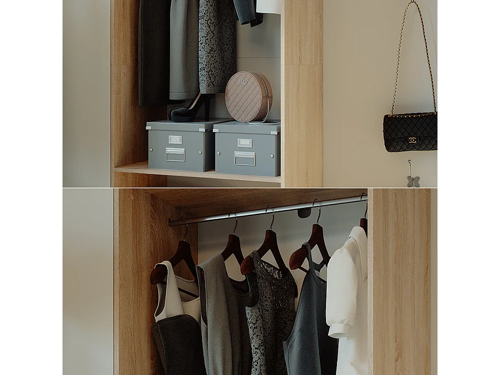 Armoire à vêtements sonoma 80x50x200 elmo