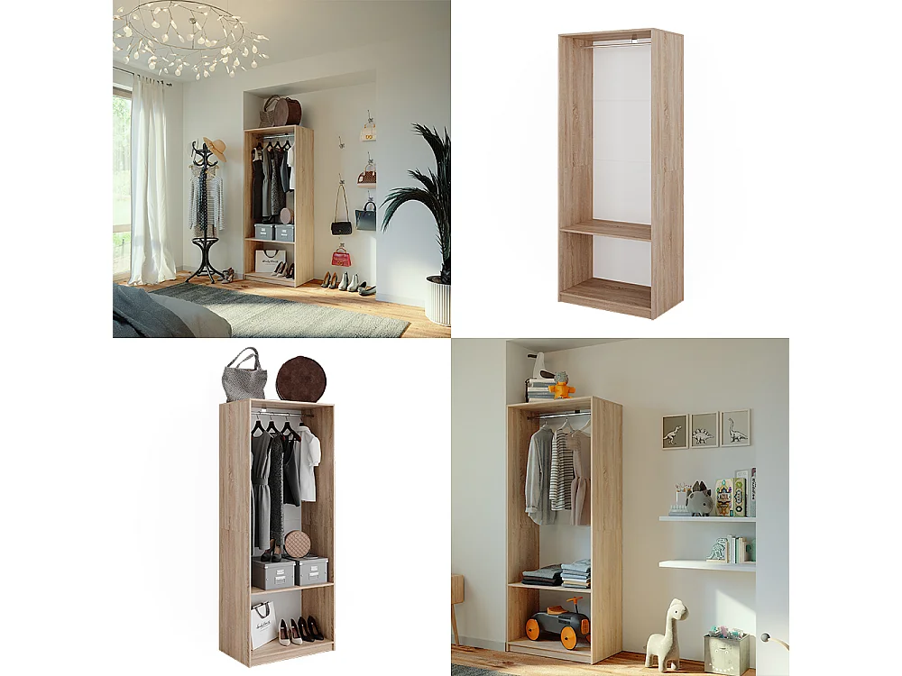 Armoire à vêtements sonoma 80x50x200 elmo