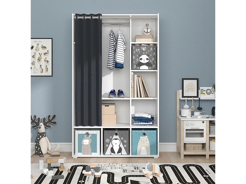 Kinderkleiderschrank weiß 105.8x38x178.1 luigi