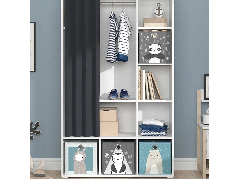 Kinderkleiderschrank weiß 105.8x38x178.1 luigi