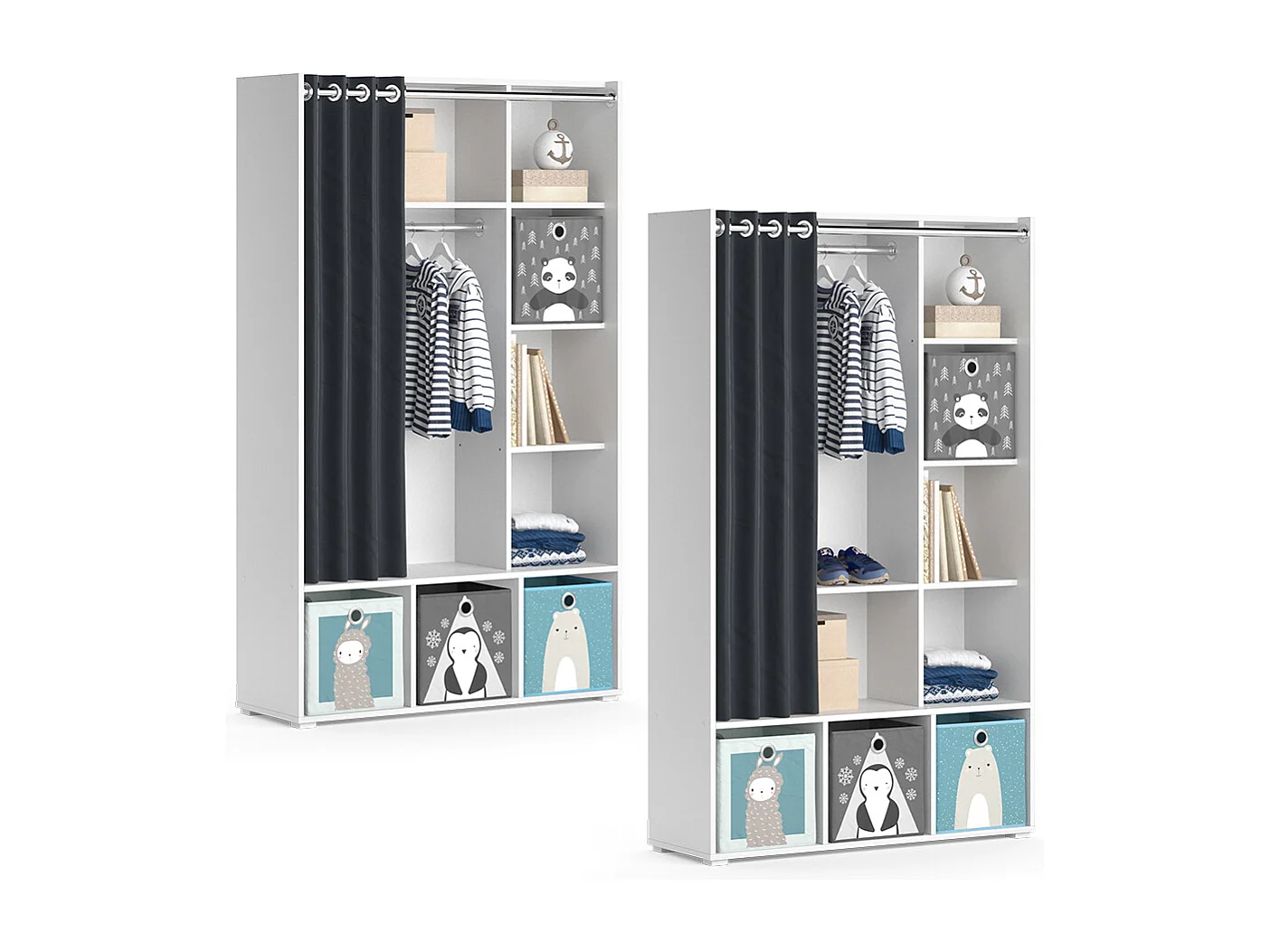 Kinderkleiderschrank weiß 105.8x38x178.1 luigi