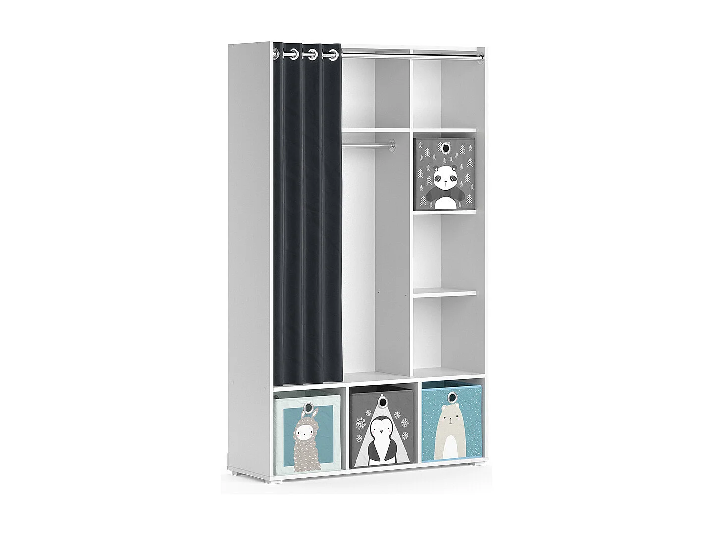 Armoire pour enfants blanc 105.8x38x178.1 luigi