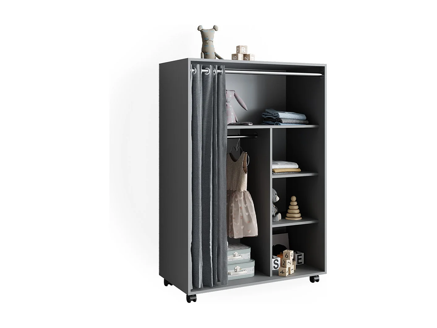 Armoire gris 100x50x146.6 doros