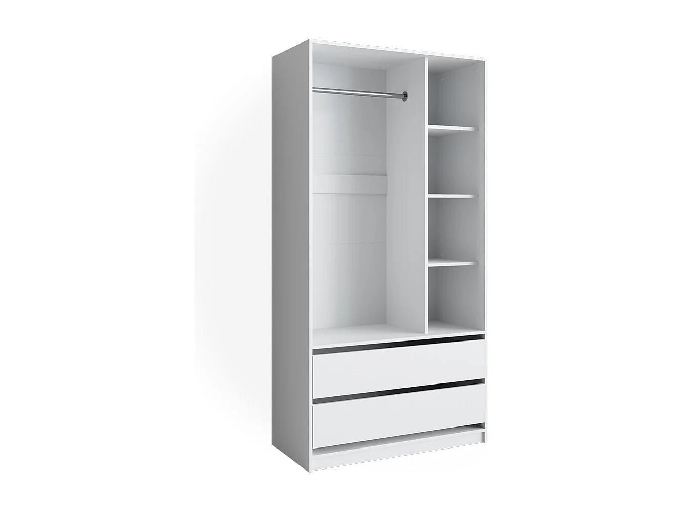 Armario de ropa blanco 100x50x200 elmo