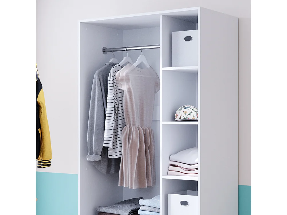 Armoire blanc 100x50x200 elmo