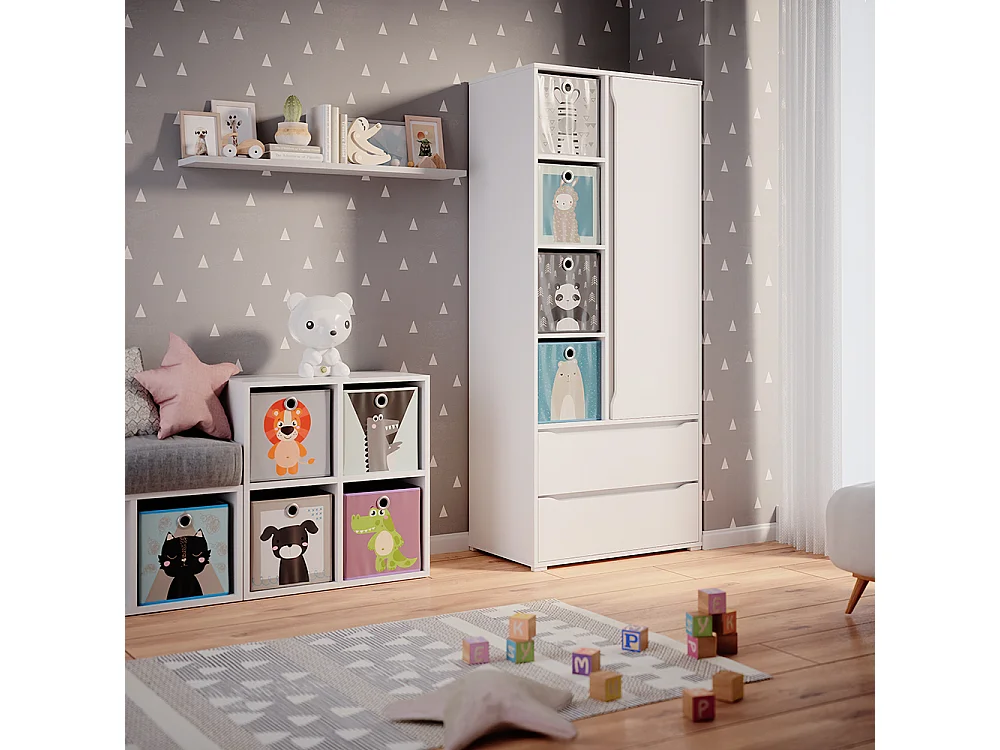 Kleiderschrank weiß 80x48x190 ruben