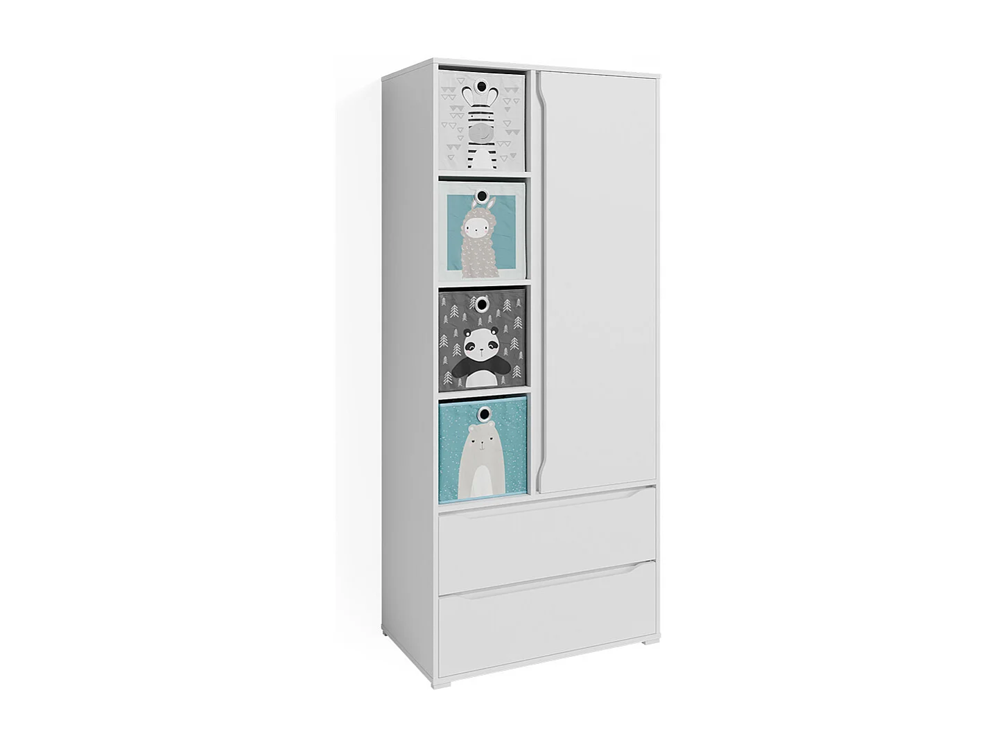 Kleiderschrank weiß 80x48x190 ruben