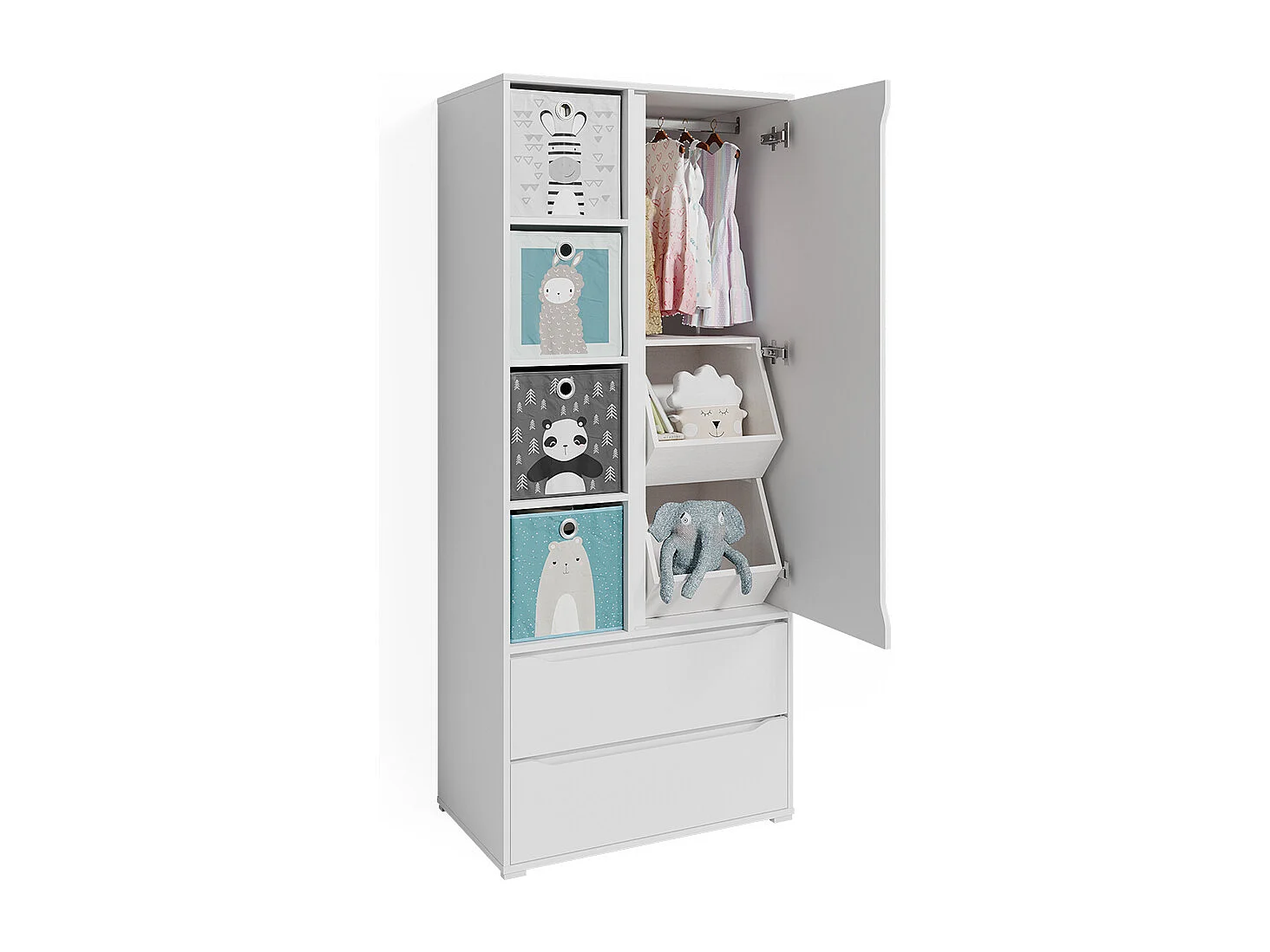 Kleiderschrank weiß 80x48x190 ruben