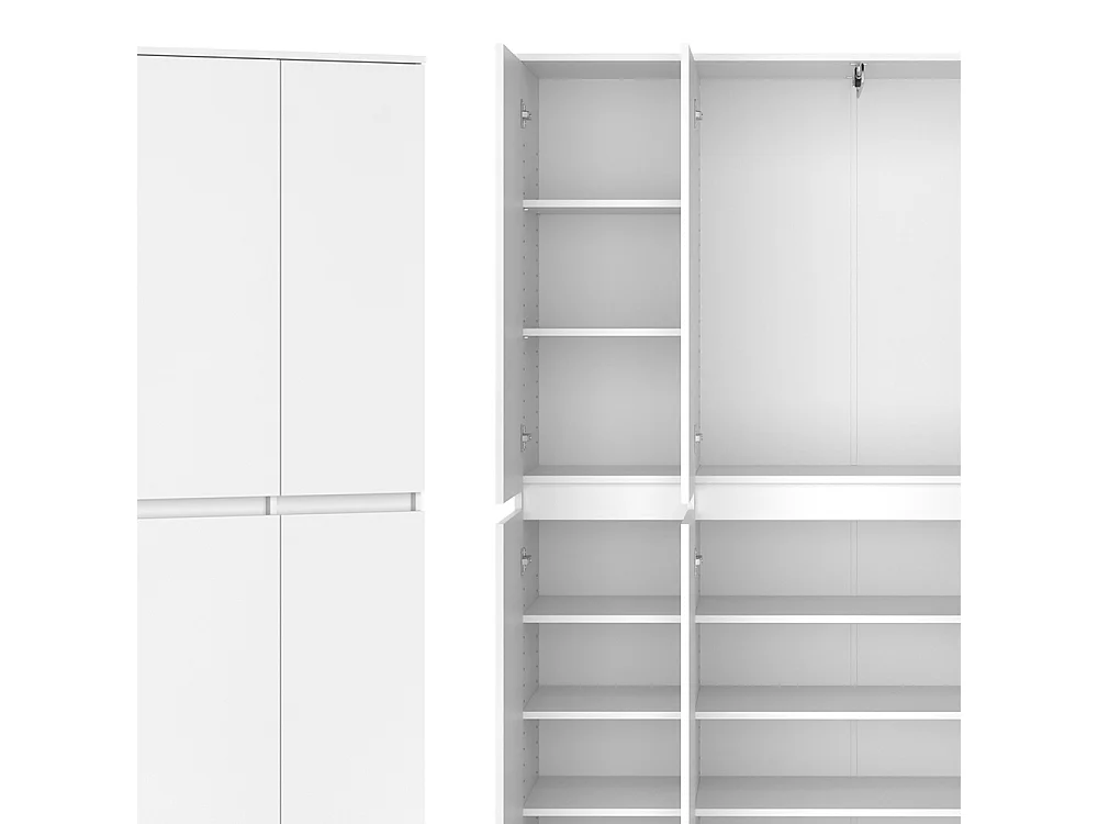 Armoire à vêtements blanc 111x40x191.5 claus