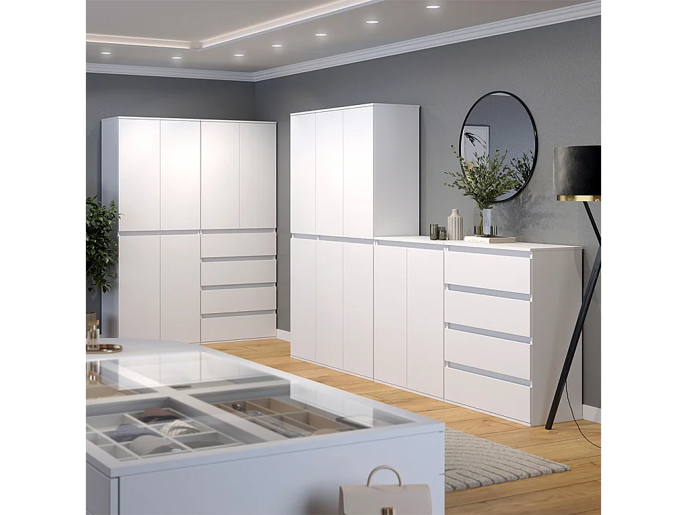 Armoire à vêtements blanc 111x40x191.5 claus