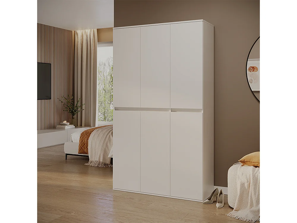 Armoire à vêtements blanc 111x40x191.5 claus