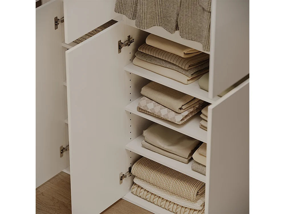 Armoire à vêtements blanc 111x40x191.5 claus