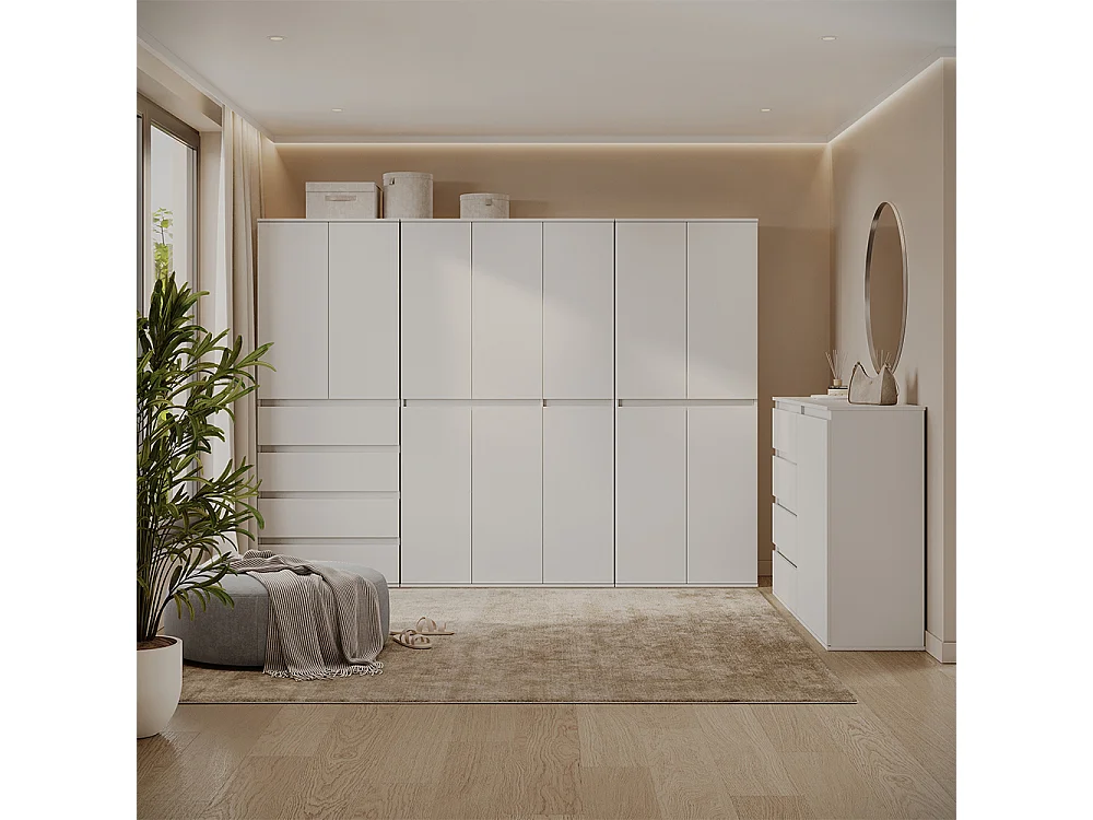Armoire à vêtements blanc 111x40x191.5 claus