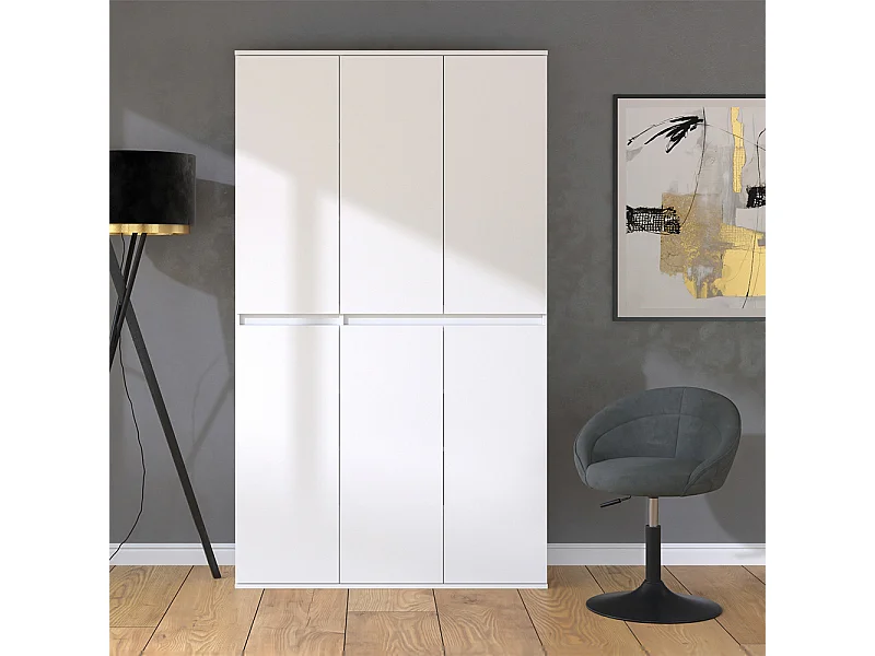 Armoire à vêtements blanc 111x40x191.5 claus