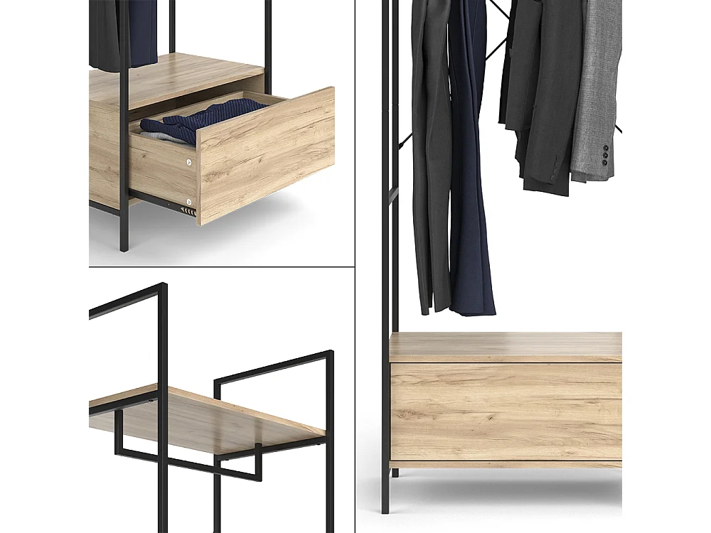 Kleiderschrank holz 60x40x180 enya