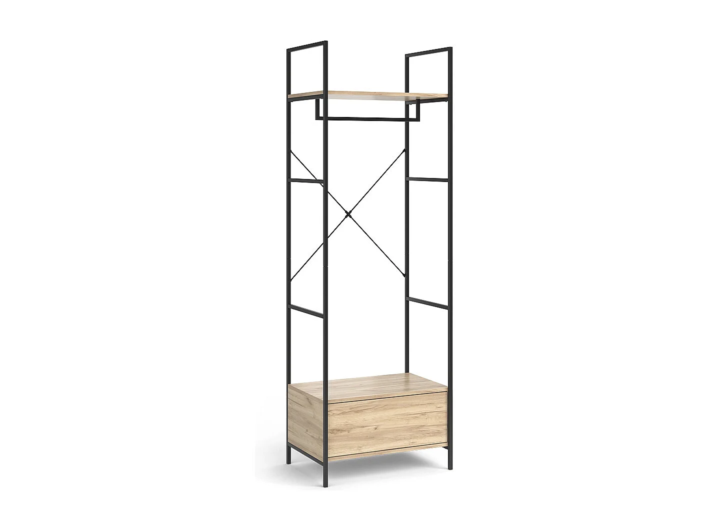 Armoire à vêtements bois 60x40x180 enya