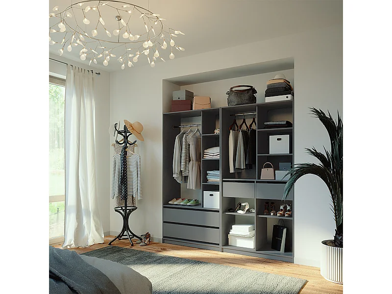 Armario antracita 100x50x200 elmo