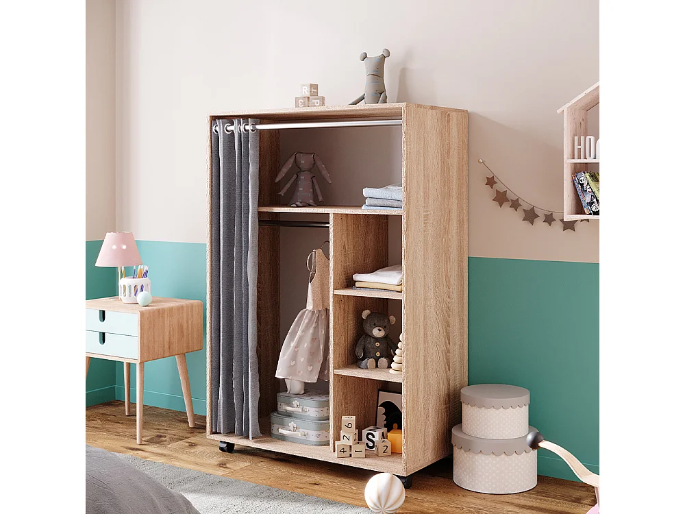 Armadio multifunzione sonoma 100x50x146.6 doros