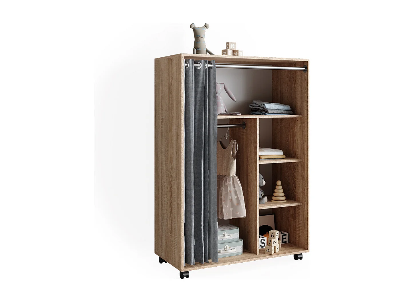 Armadio multifunzione sonoma 100x50x146.6 doros