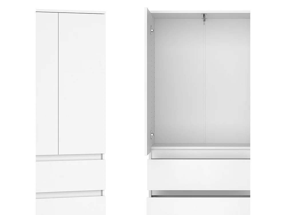Armoire à vêtements blanc 74x40x191.5 claus