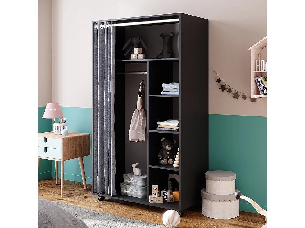 Armoire gris 100x50x168 doros